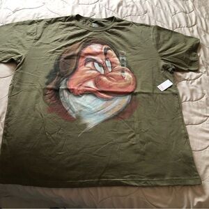 2 New Disney Store Grumpy & Igor Shirts Men's XL & L  Green Short Sleeve